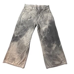 Levi's Jeans Womens 31 Olive Gray Baggy Dad Wide Leg Acid Wash Premium Denim